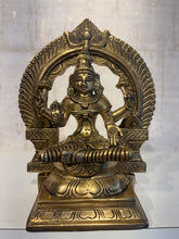 Majestic Brass Lakshmi Devi Idol - Seated Goddess Sculpture